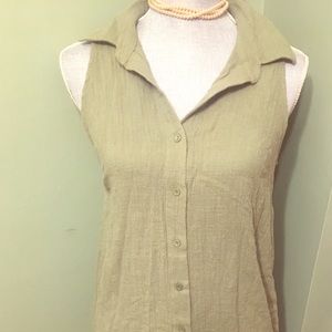 Green tunic/dress with collar